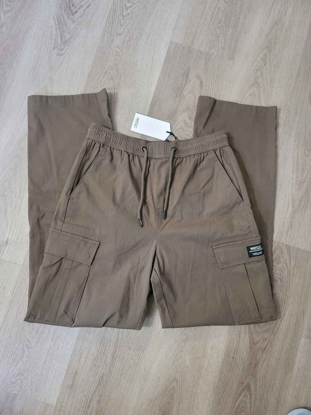 Wesc Cargo Pants Unisex Men S Women M Elastic Waist Drawstring Hiking Gorpcore